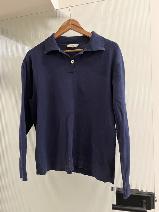 Sweter sweterek polówka mango M granatowy