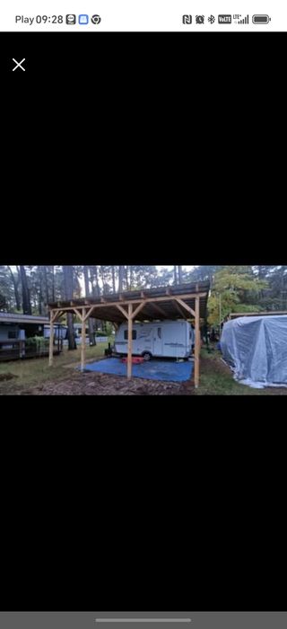 Wiata, zadaszenie powierzchnia dachu 7,5x6,1