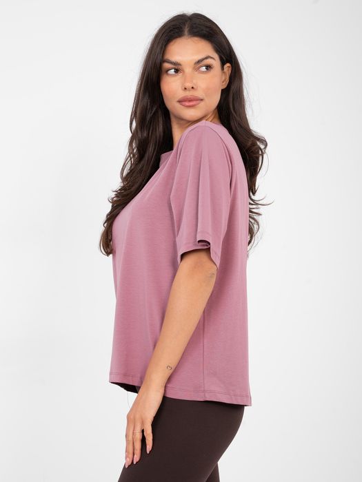 T-shirt damski różowy bawełna S/M