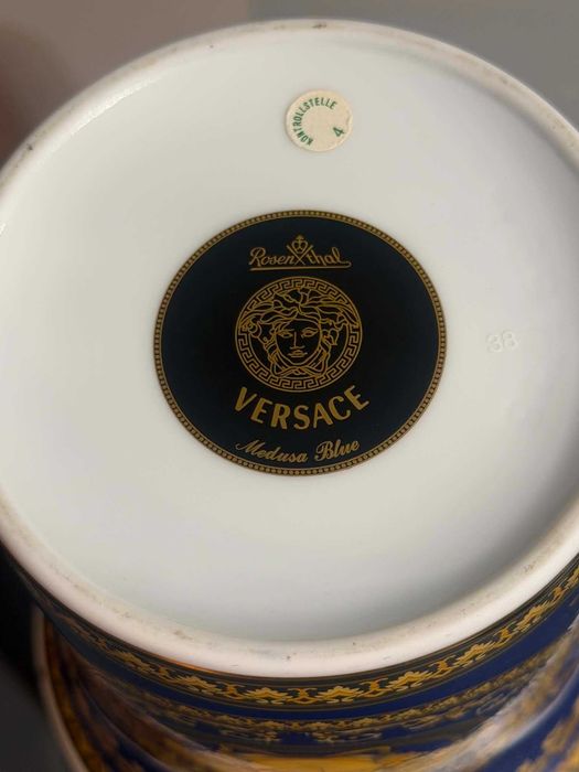 Wazon Rosenthal Versace Medusa, niebieska/Komis Krzysiek