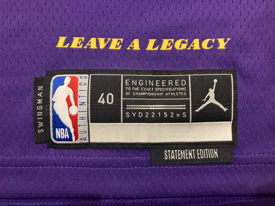 Майка баскетбольная джерси NBA Jersey Nike Jordan Los Angeles Lakers