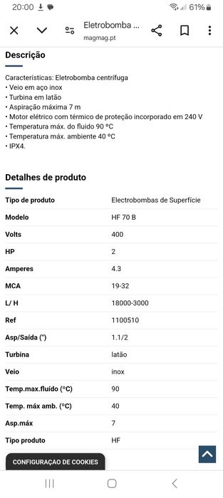 Bomba Água de Superfície
