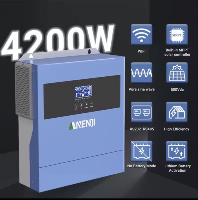Anenji 4.2 kw гибридный инвертор