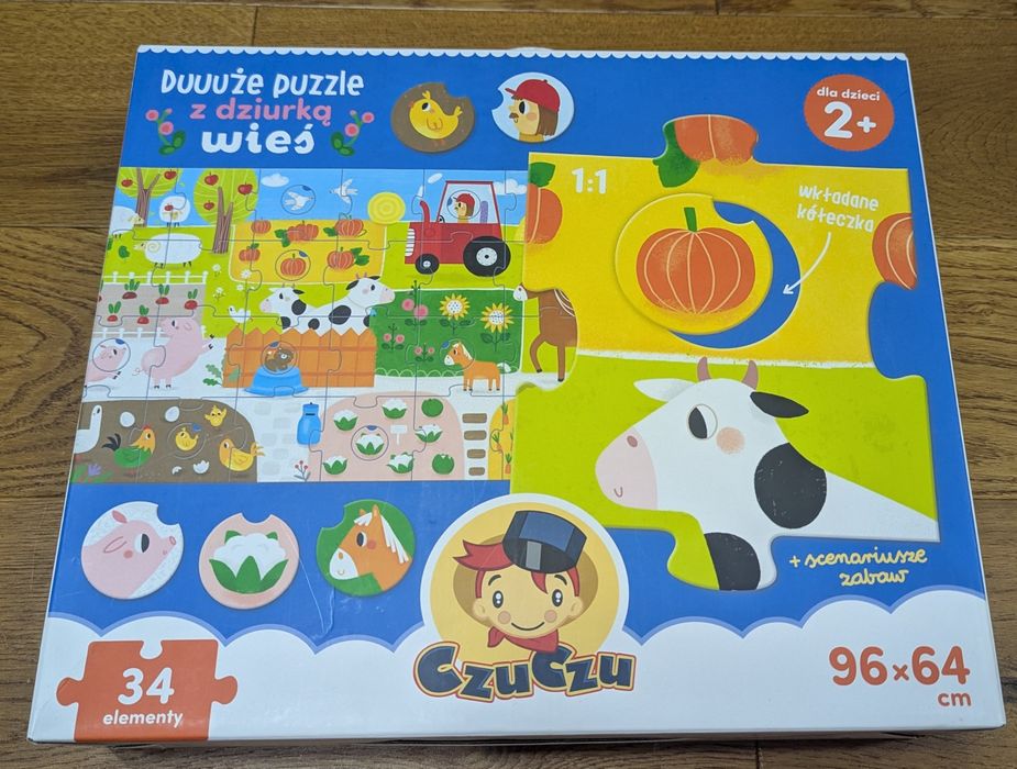Czuczu Duże Puzzle z dziurką Wieś