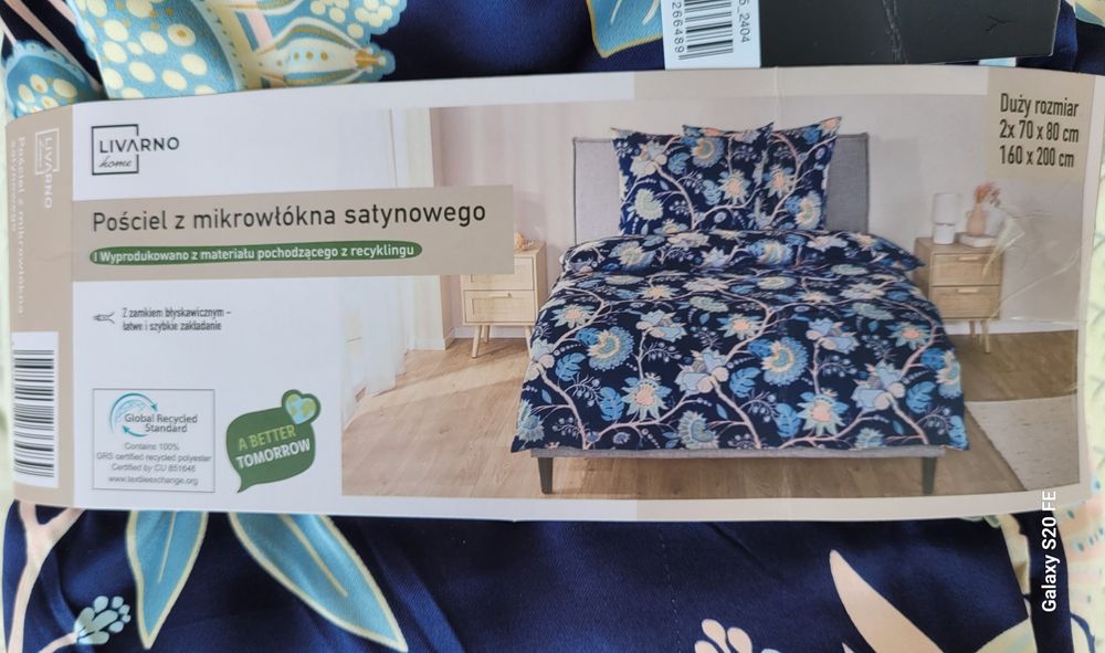 Nowy komplet Poszewek w Kwiaty 160x200 Mikrowlókno Satynowe
