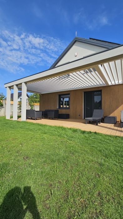 Pergola tarasowa aluminiowa lamelowa robiona NA WYMIAR
