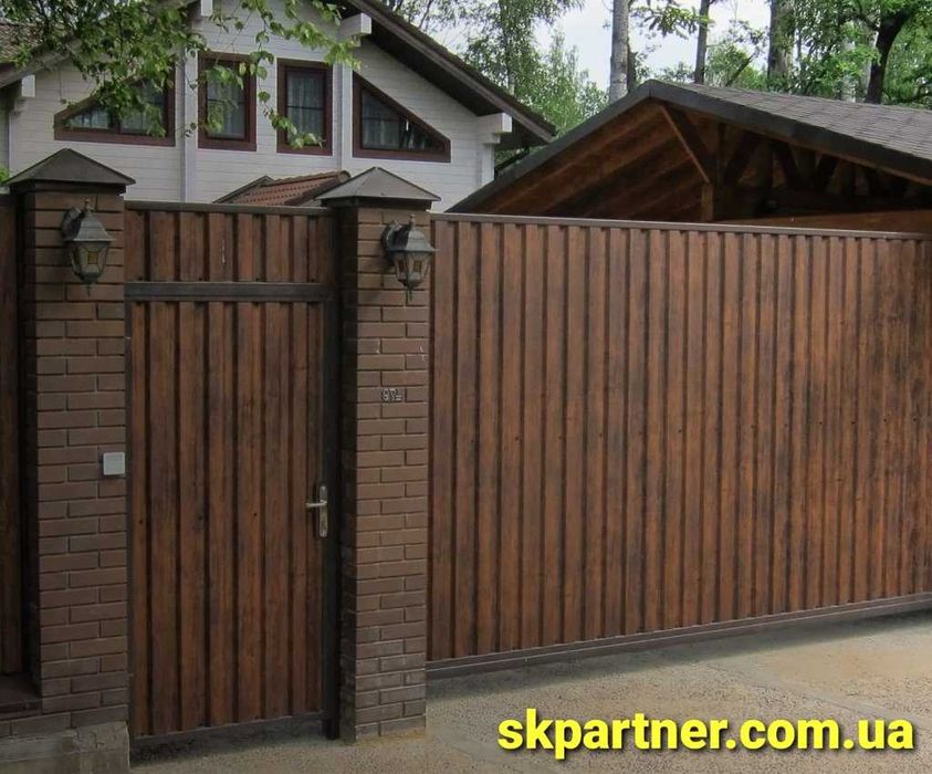 Профнастил для забора. Более 30 цветов. Профлист под дерево в наличии