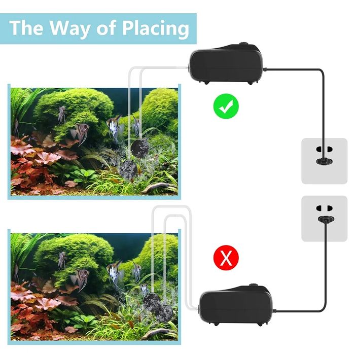 NR 17 5W Regulowana Pompa Napowietrzająca do Akwarium