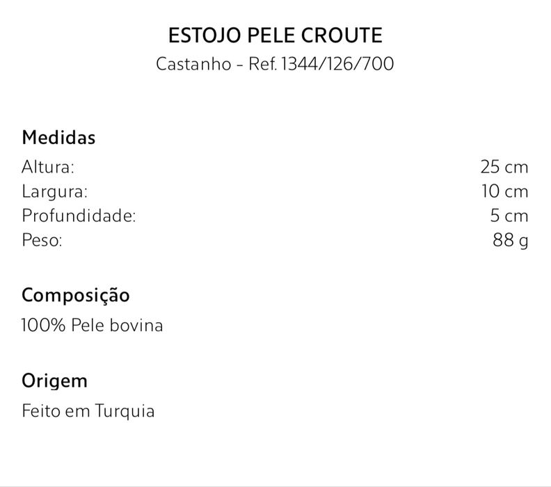 Estojo Pele Croute Zara Home NOVO