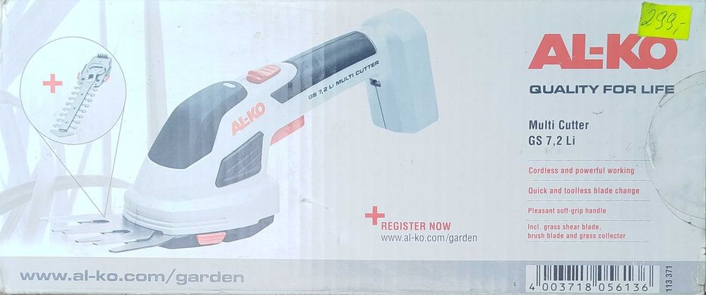 Austriackie nożyce do trawy, krzewów AL-KO Multi cutter GS 7,2