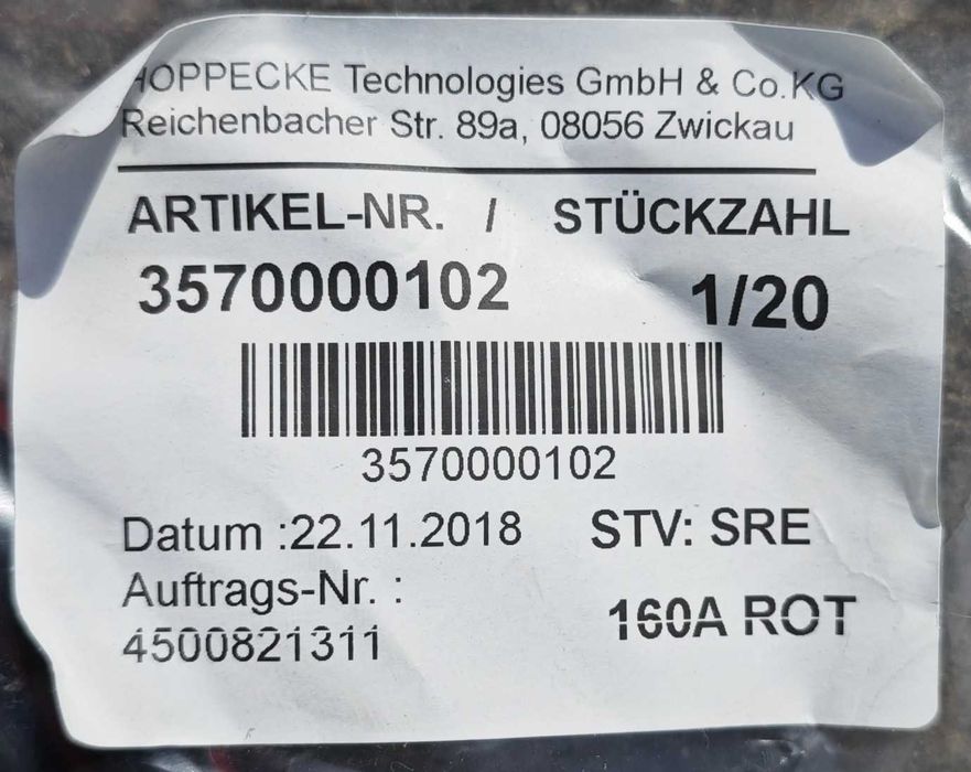 HOPPECKE E230 G24/60 B-F14 HO-HF MINI ładowarka do wózka widłowego 24V 60A NIEUŻYWANA