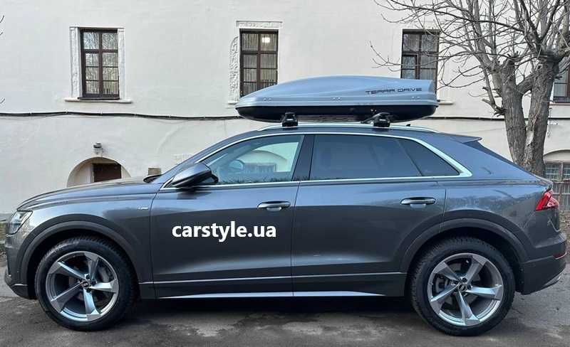 Автобокс на крышу Terra Drive 480 литров  БУ серый черный матовый 196*75*43 см двухст размер внешние 196x75x43 внутри 190x71x42 гарантия ремонт сервис