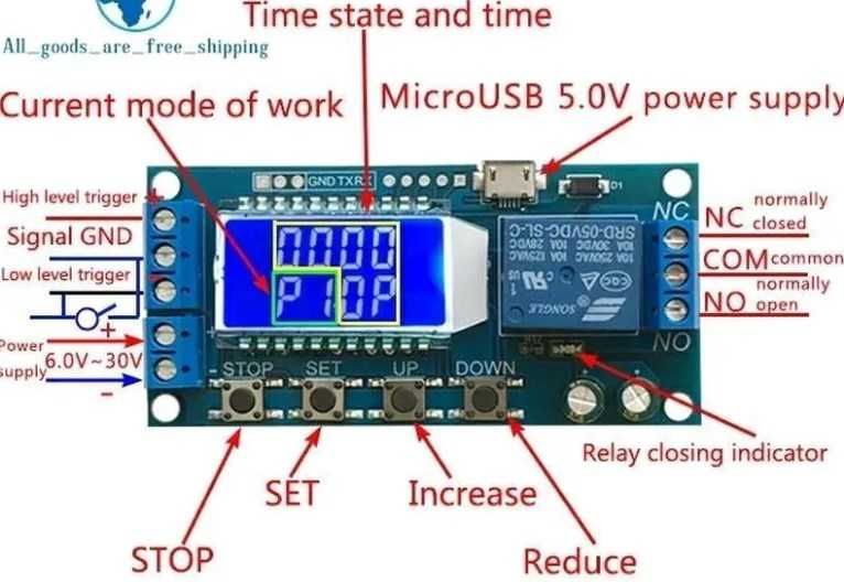 Реле Времени Задержки, Циклический Таймер JZ-801, XY-LJ02