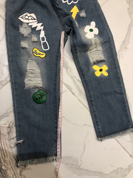 Джинсы на девочку на резинке