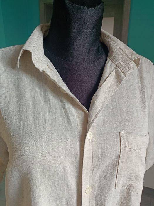 Koszula LEN unisex Boho klasyczna lniana eko naturascandi slow