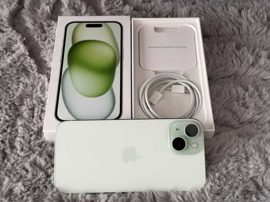 Iphone 15 256GB zielony w zestawie i super stanie