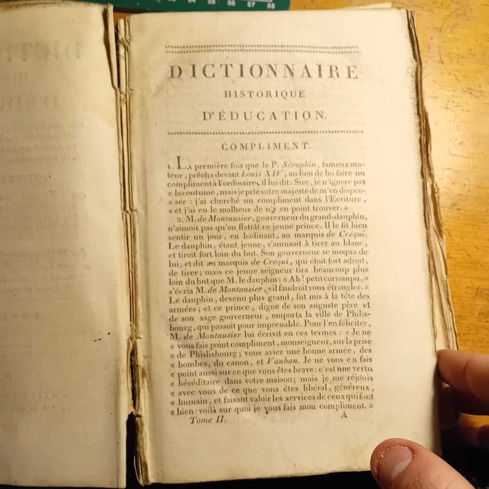 Dictionaire Historique D'Education, 2 Vol., 1818