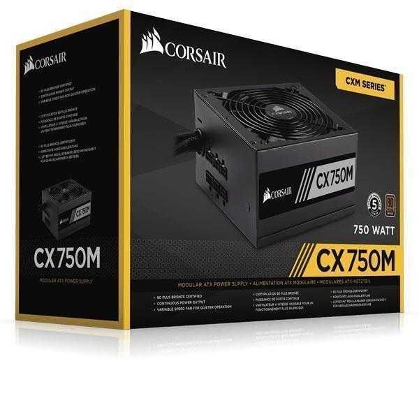 PSU Corsair CX750M 750w com caixa e acessórios. Em óptimo estado