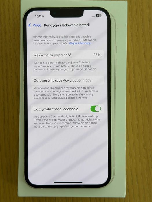 Iphone 13 128 GB Biały Stan idealny