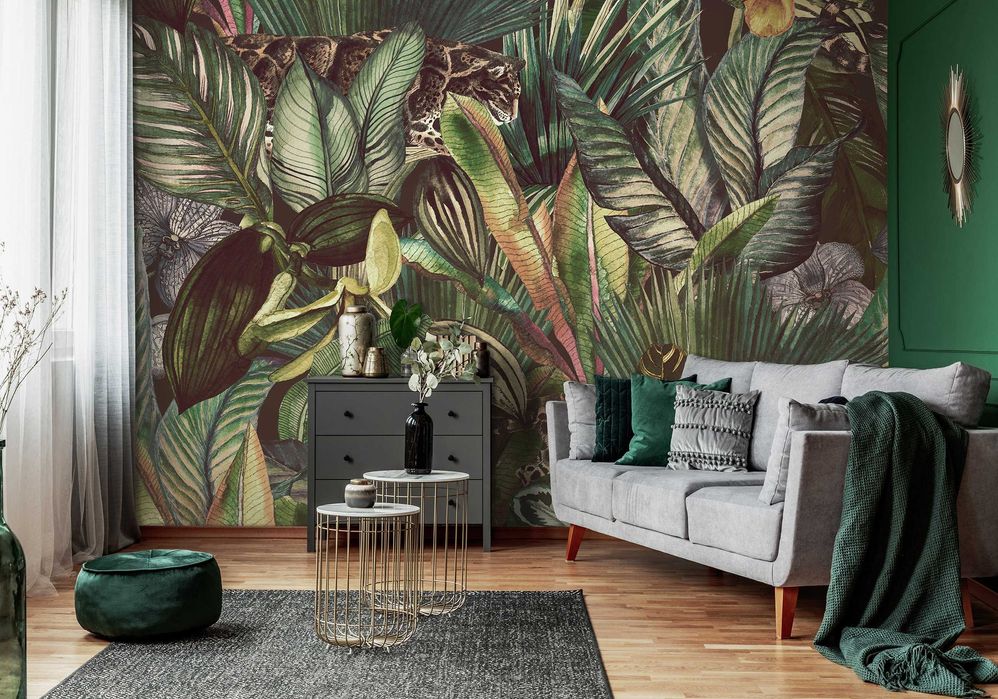 Fototapeta Liście Kolorowe Natura Palmy 3D Na Twój Rozmiar + KLEJ