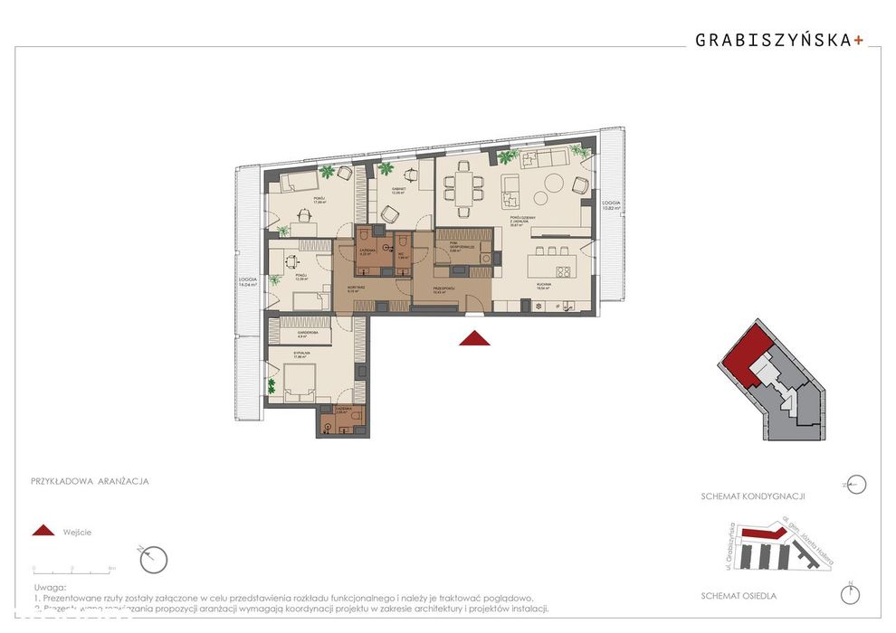 2-pokojowe 160m² (B.3.M.04)| Grabiszyńska + | Krzyki