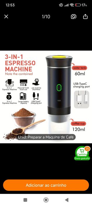 Maquina café portátil