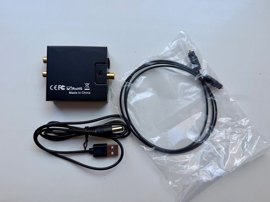 Перехідник аудіо-оптика на 3.5 мм + тюльпани/toslink to 3.5mm jack/RCA