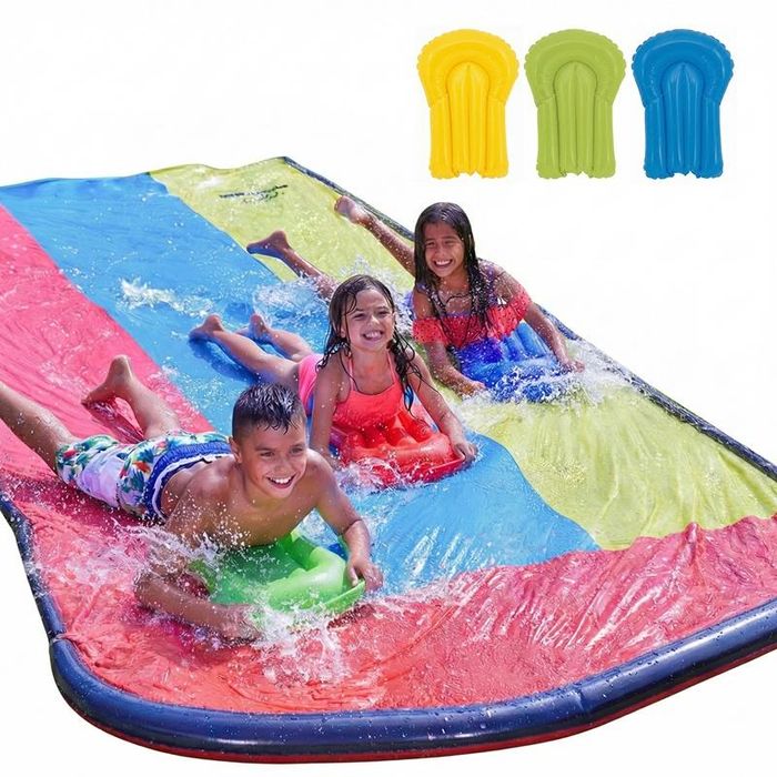 Ślizgawka Ślizg Wodny Potrójny Zjeżdżalnia Wodna z Fontanną  480 cm