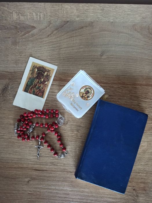 Kolekcjonerski Zestaw Książeczka Modlitewnik Różaniec Obrazek Św