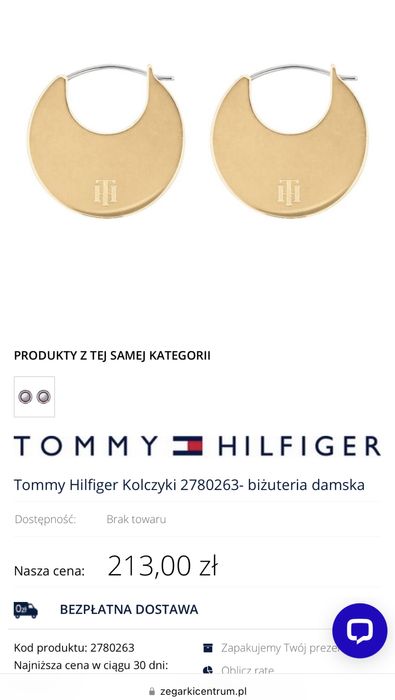Kolczyki damskie Tommy Hilfiger
