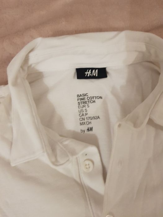 Polo H&M roz S, kolor biały