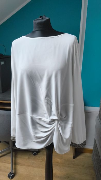Bluzka biała Dorothy Perkins US18 EUR50 UK22 piękne mankiety