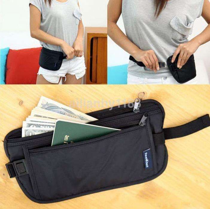 saco bolsa viagem cinto transporte dissimulado segurança dinheiro pass