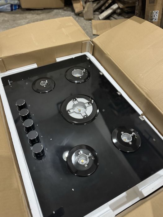 Ignito 75cm Płyta gazowa 5 palników Czarny