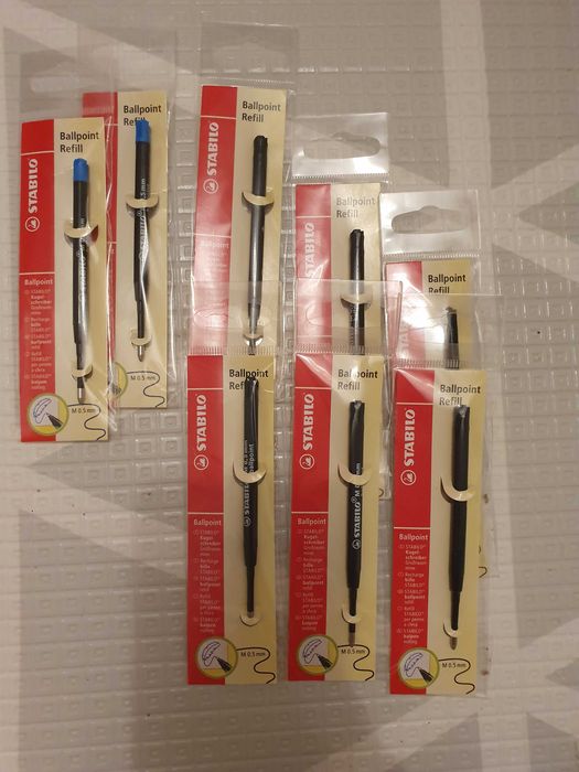Stabilo wkład do długopisów czarny niebieskie 0.5mm