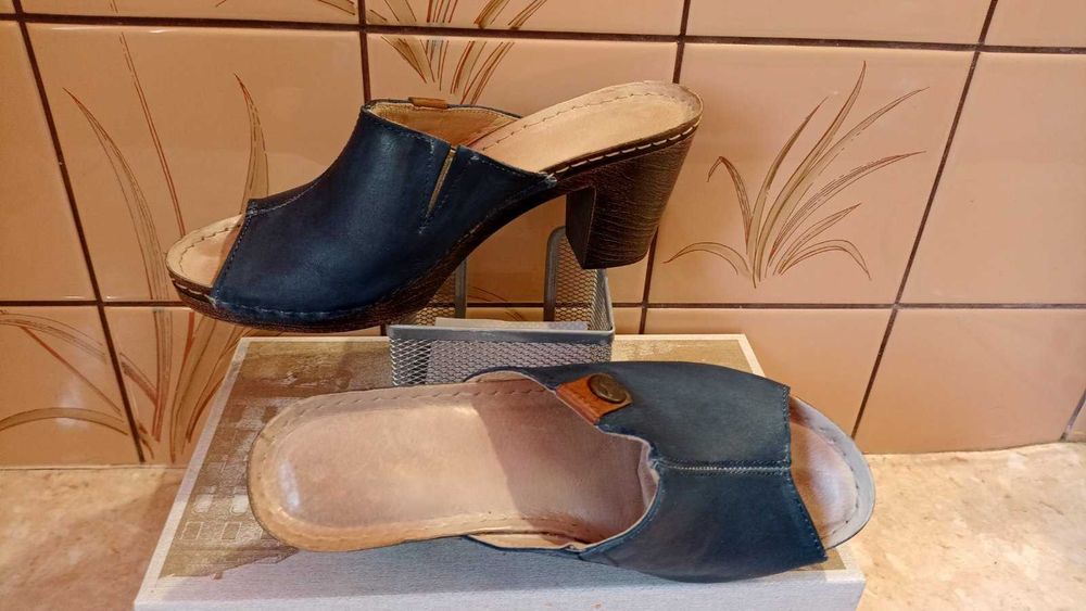 Klapki skórzane Gepard 37(23,5)