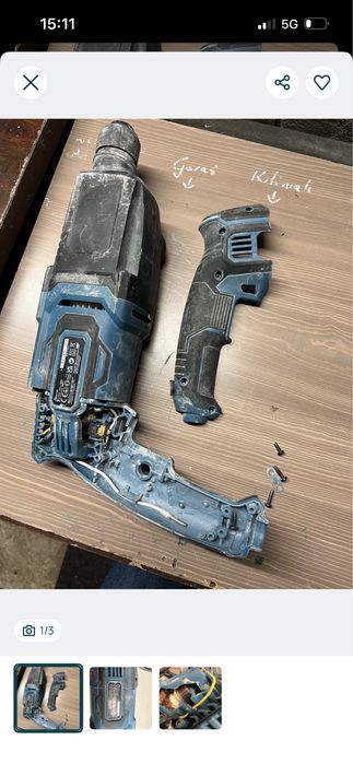 Uszkodzona Młotowiertarka Erbauer ERH750 SDS Plus 750 W