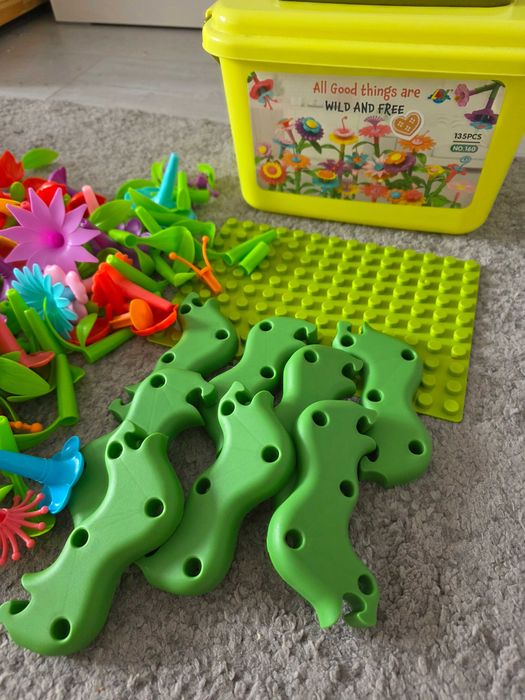Klocki Kwiatki ogrodowe i Fishing Game