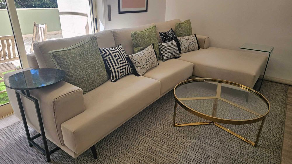 Mesa de centro em vidro