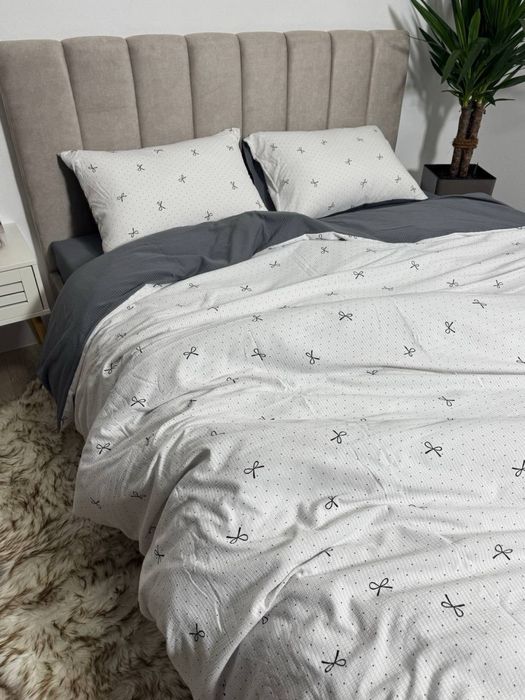 Постільна білизна муслін/жатка з простирадлом на резинці  Постельное