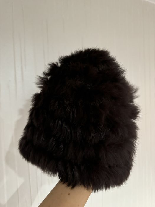 Czapka z krolika futerko futro na zime premium luksusowa