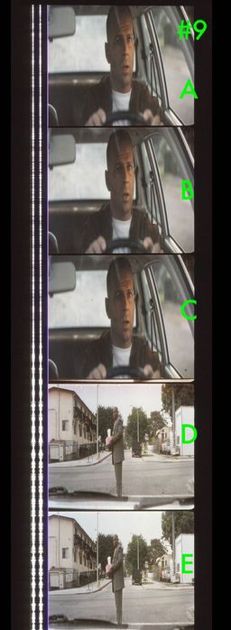 Fotogramas em película do filme PULP FICTION