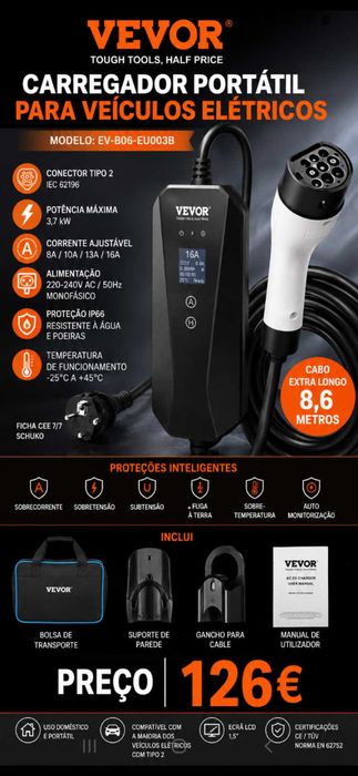 Carregador Aut. 126€. Oportunidade