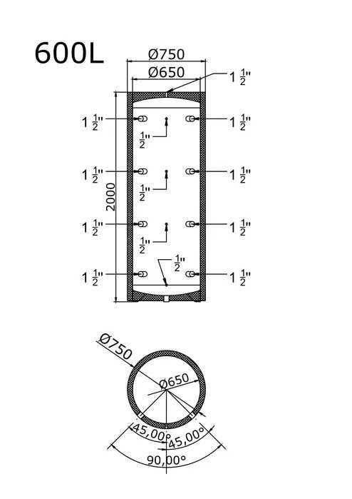 Zbiornik Buforowy Bufor Ciepła 600L dostępny od ręki faktura VAT