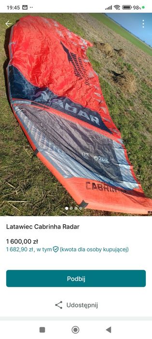 Latawiec Cabrinha Radar