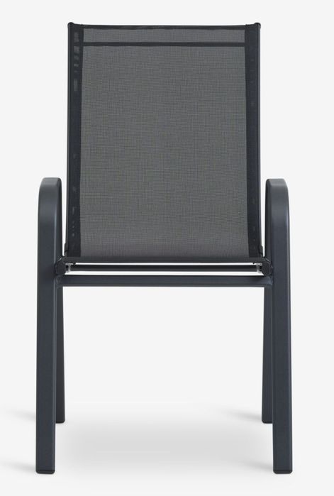 Krzesło ogrodowe czarne zmontowane w całości