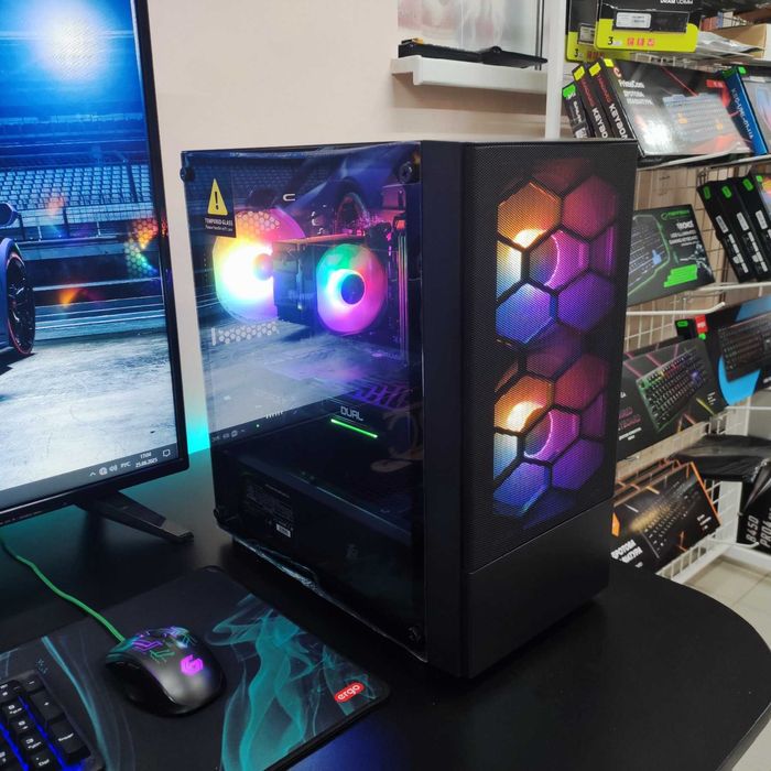 Компютер Новый Ryzen 5 5500, 16GB DDR4, RTX 5060 GDDR7, SSD 512GB NVMe