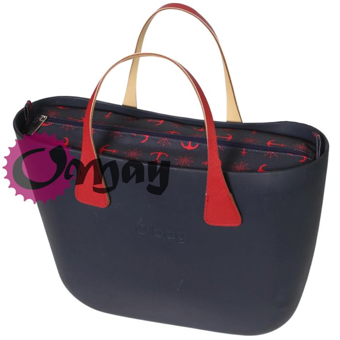 Granatowy organizer do OBAG MINI kotwice granat czerwony wkład OMAY