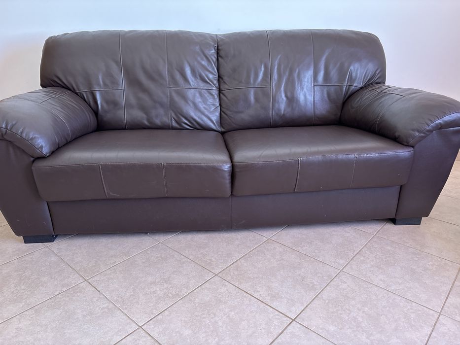 Sofá couro preto 2mx90cm