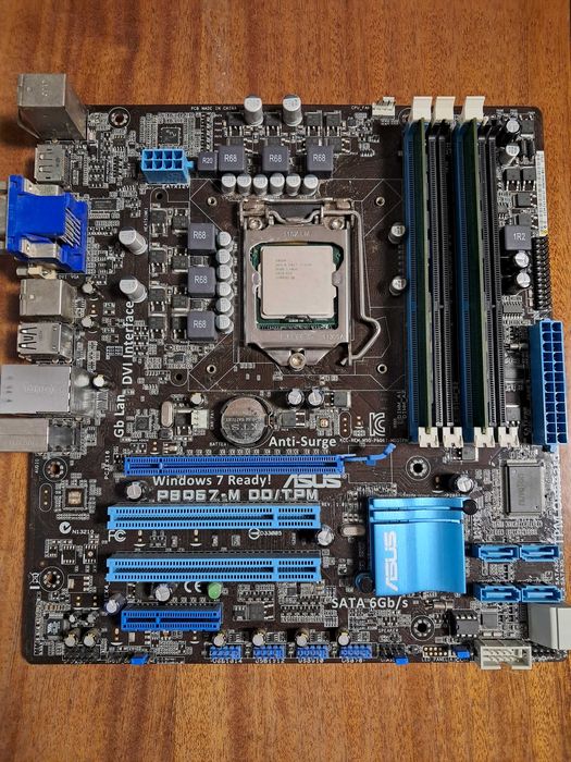 Материнська плата в комплекті ASUS P8Q67-M DO/TPM/SI+ проц+память.